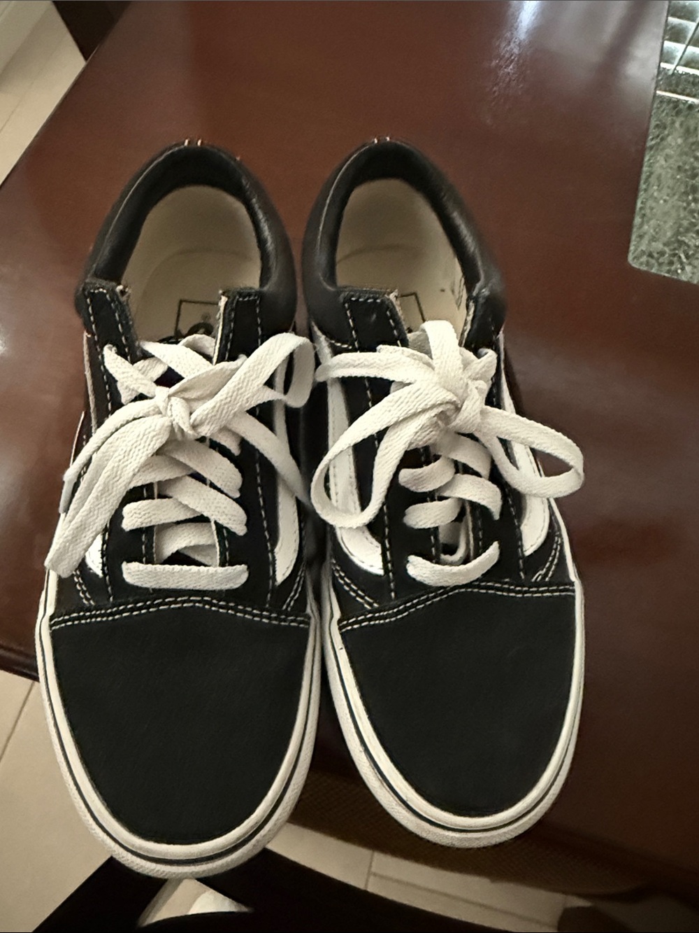 Women Black and White Canvas Skate Sneakers - Picture 3 of 3